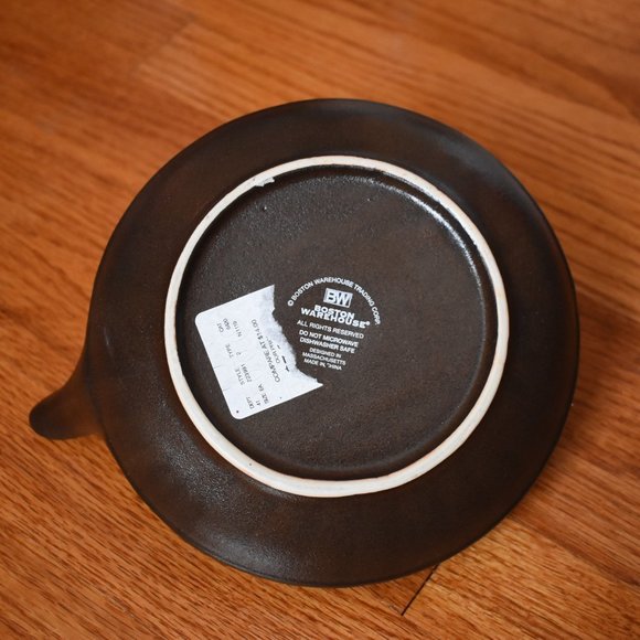 NWT Boston Warehouse Teapot Rustic Brown with Strainer and Lid - Picture 5 of 6